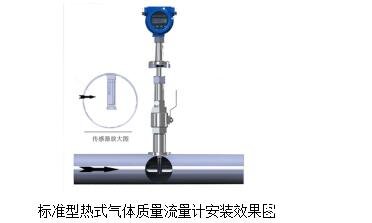 熱式氣體質量流量計安裝效果圖